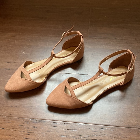 Bamboo ankle strap D’Orsay flat - Picture 3 of 6
